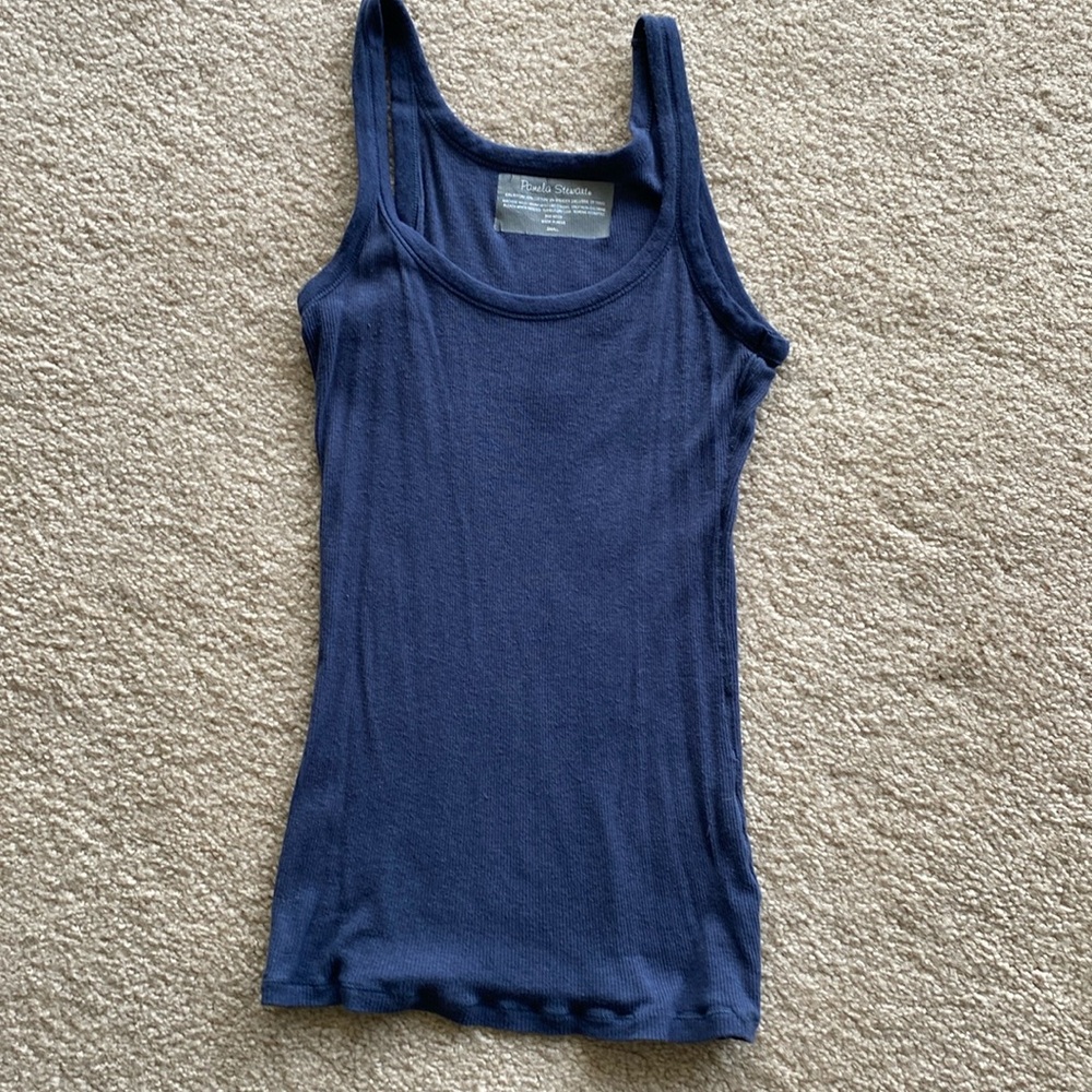 Pamela Stewart navy blue tank top